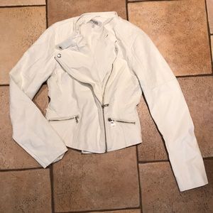 NWT!✨ White faux leather jacket
